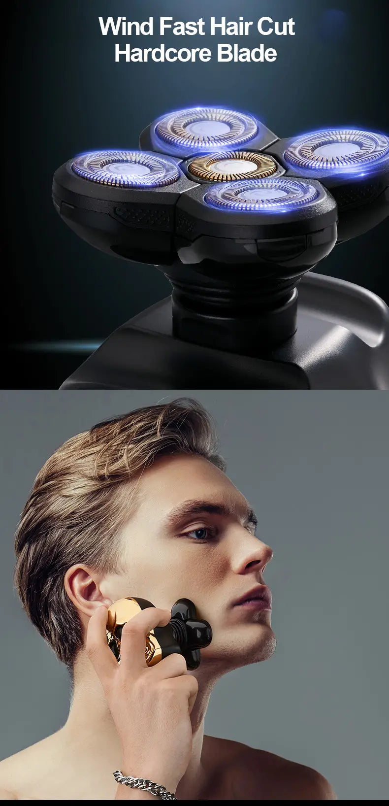 Obsidian 6-in-1 Electric Shaver & Grooming Kit for Men