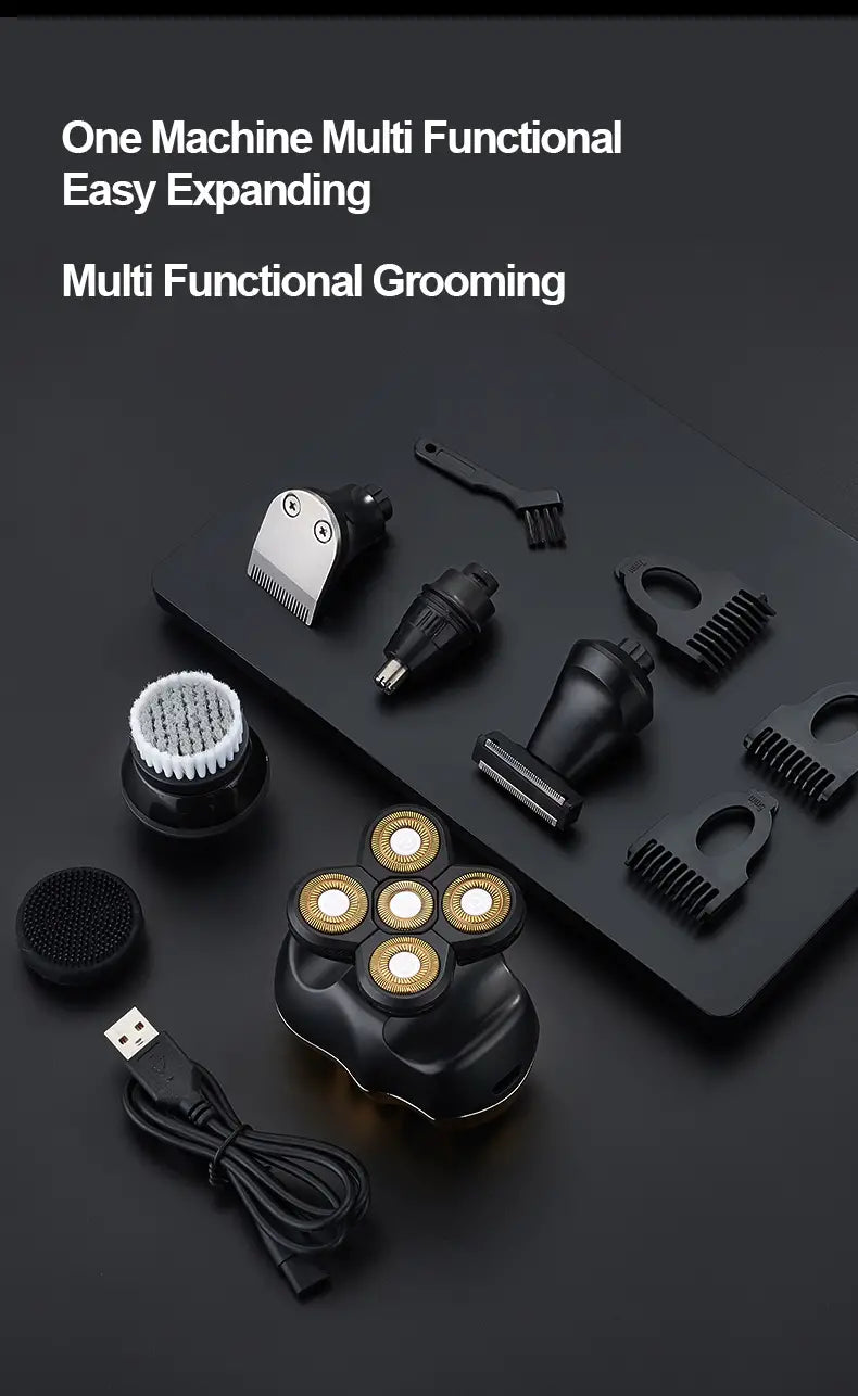 Obsidian 6-in-1 Electric Shaver & Grooming Kit for Men